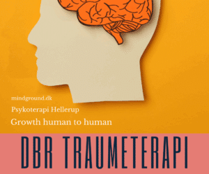 Illustration af hjernen – DBR traumeterapi ved Betinna Sidor, psykoterapeut