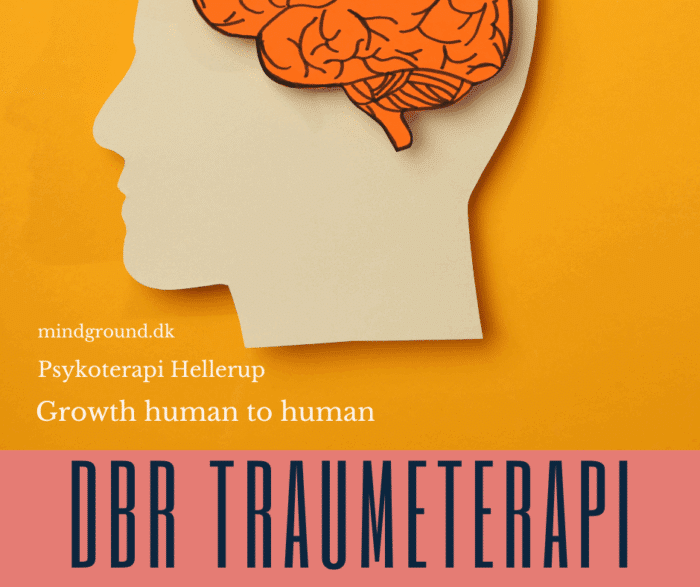 Illustration af hjernen – DBR traumeterapi ved Betinna Sidor, psykoterapeut